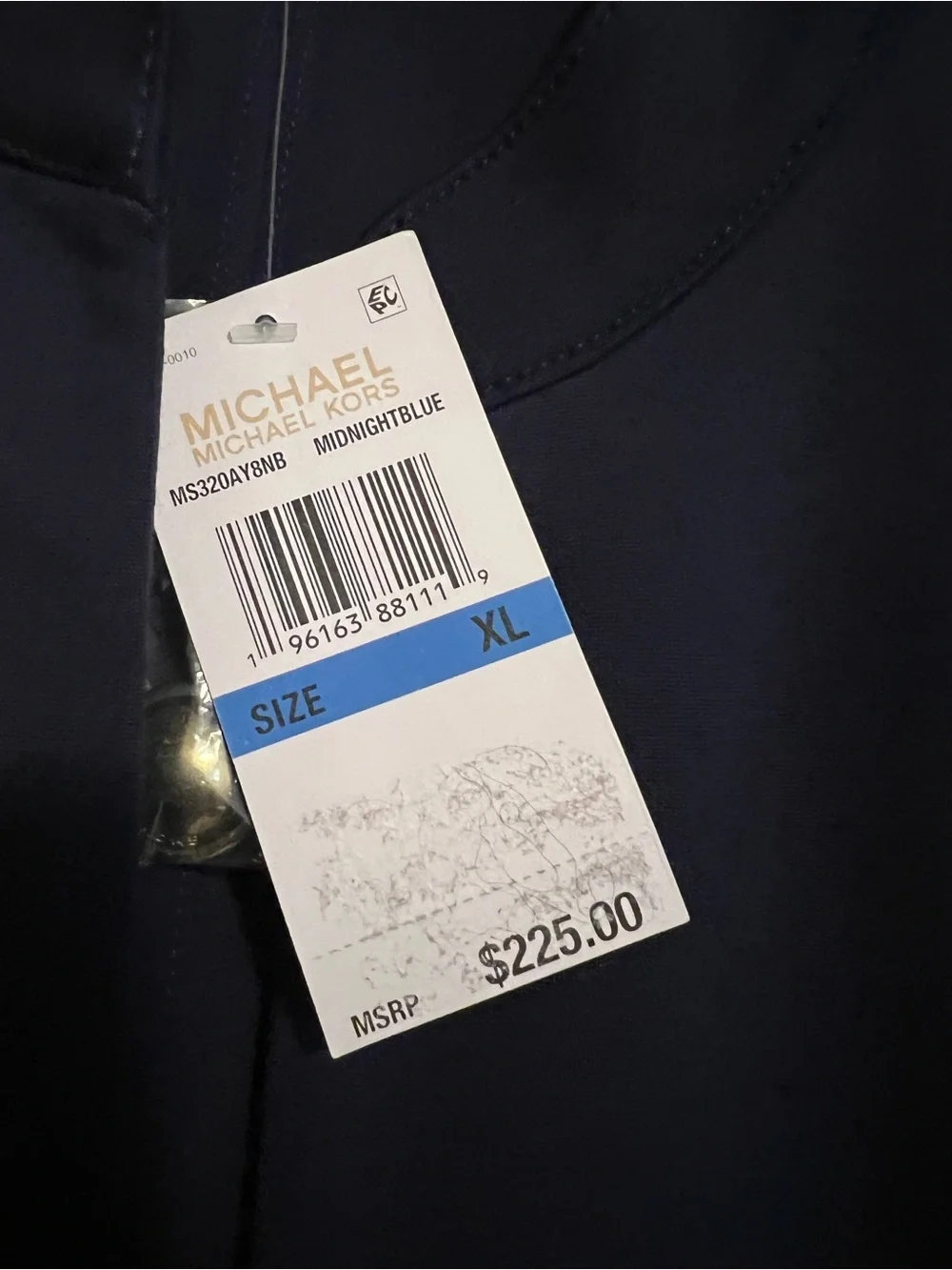 Michael Kors Navy Double-Breasted Gold-Button Blazer